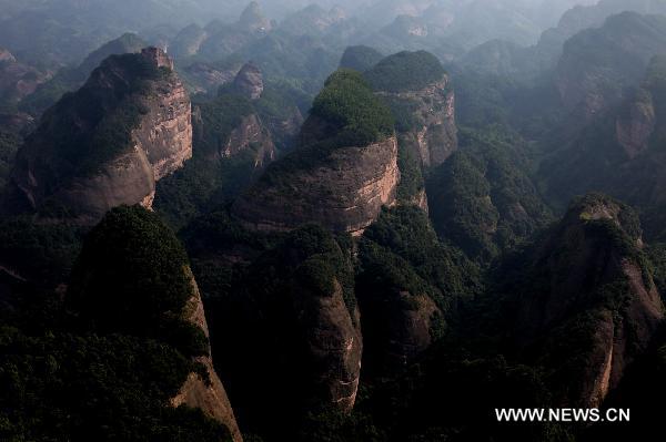 Photo taken on July 13, 2010 shows the scenery of Mountain Langshan in south China's Hunan Province. 