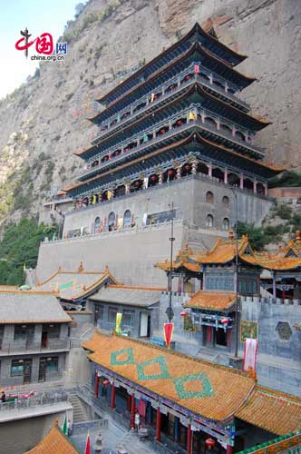 Daluo Temple is the largest Taoist temple in China, and it rests on a part of Mianshan Mountain that resembles a lion's back. The temple includes shrines for the constellations, as well as a library that holds Taoist texts. [Photo by Courtney]