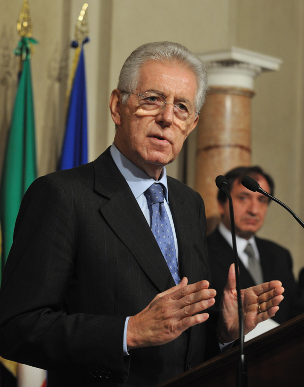 Italian President Giorgio Napolitano on Sunday appointed former EU Commissioner Mario Monti to head an emergency government after Silvio Berlusconi resigned on Saturday night. Monti, a highly respected economist, was appointed prime minister at the conclusion of a series of meetings held between Napolitano and parties' leaders as well as Italy's former presidents. 